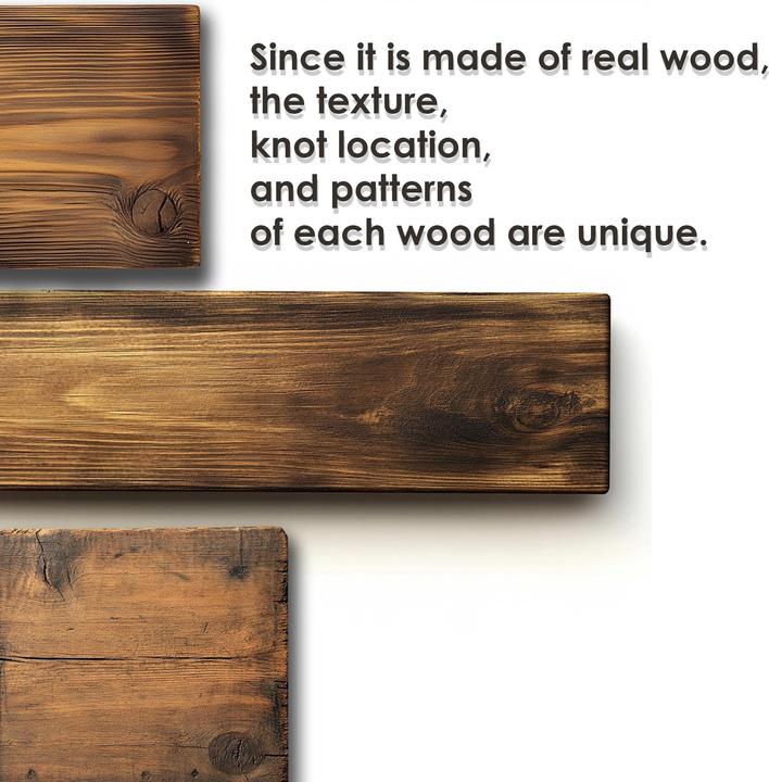 Actual product image Hanah Home Rafect Two Decorative Wooden Wall Shelf