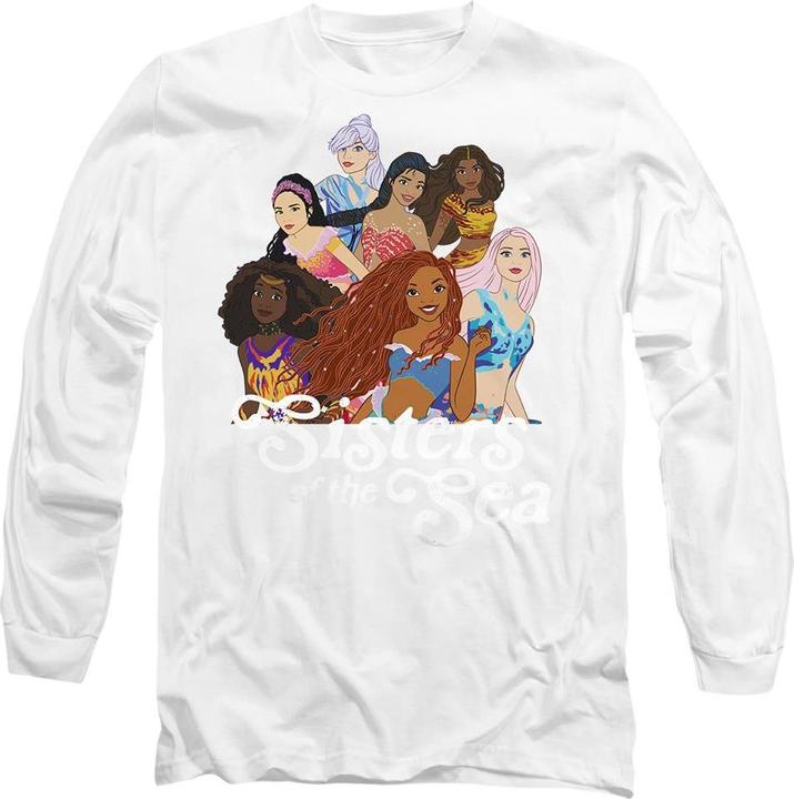 Actual product image The Little Mermaid Unisex Adult Sisters Of The Sea Ariel T-Shirt (L)