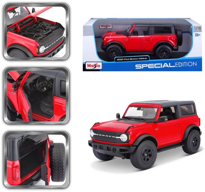 Produktbild Maisto Ford Bronco Wildtrak 2021 1/18 red