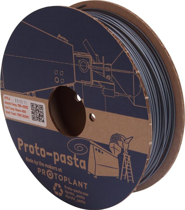 Image du produit Proto-pasta HTP21705-CFD Dark Gray Carbon Fiber PLA Filament PLA 1.75mm 500g gris foncé 1p. (PLA, 1.75 mm, 500 g, Gris)