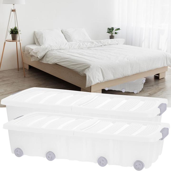 Immagine prodotto Storage Solutions 2er-Set Unterbett-Box mit Rollen