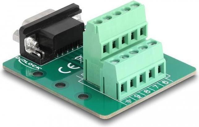 Actual product image Delock D-Sub 9 Pin St to Terminal Block for Hutschi (0.05 m)