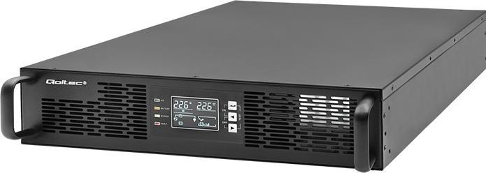 Qoltec ZASILACZ AWARYJNY UPS DO RACK | 2.4KVA | 2400W | POWER FACTOR 1.0 | LCD | EPO | USB | ON-LINE (2400 VA, 2000 W, Online double converter UPS)
