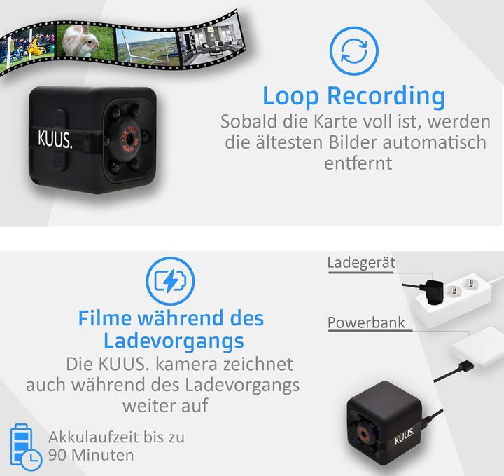 Actual product image Kuus. Mini surveillance camera, indoor (1920 x 1080 Pixels)