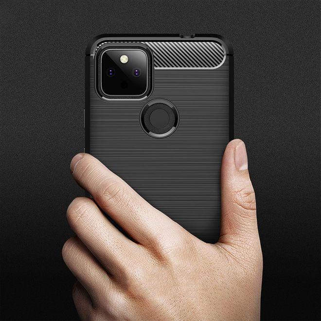 Productafbeelding MU Style Koolstofvezel TPU Softcase-serie (Google Pixel 5a)