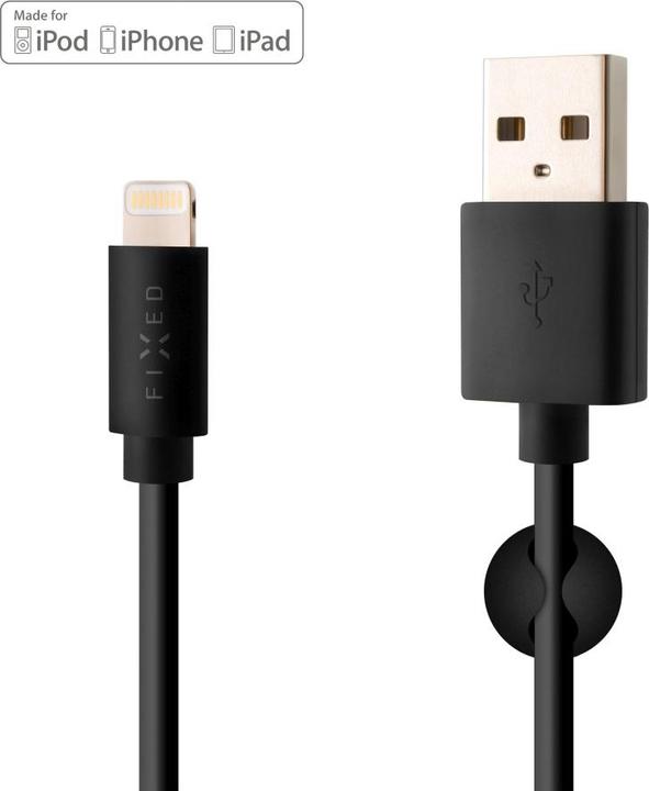 Fixed Câble USB USB-A - Lightning 1m noir (FIXD-UL-BK) (1 m, USB 2.0)