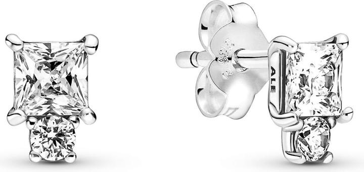Produktbild Pandora Ohrstecker Funkelnde Rund & Eckig (Silber 925, Mit Stein(en))