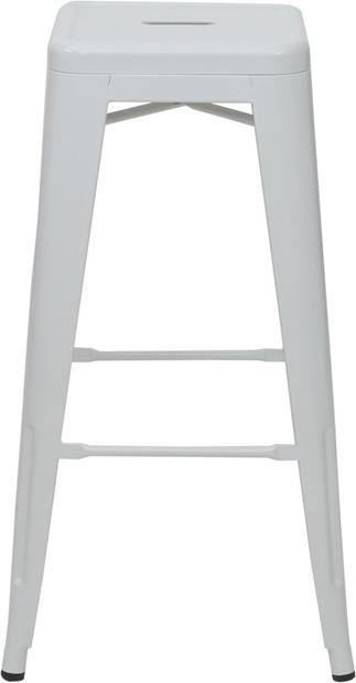 Actual product image Mendler Bar stool, bar chair counter stool, metal industrial design stackable - white
