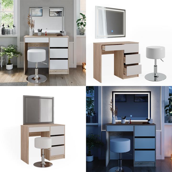 Image du produit Vicco Sherry avec tabouret et éclairage (90 x 75 x 40 cm)