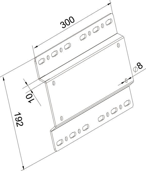 Immagine prodotto Multibrackets Piastra a parete Grande, in metallo per Pro System, nera