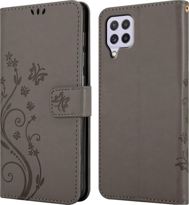 Produktbild Cadorabo Flower Book Hülle (Samsung Galaxy M22, Samsung Galaxy A22, Samsung Galaxy A32)