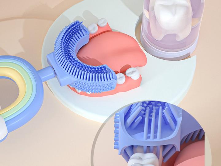 Actual product image VR Shinecon Children's toothbrush U-shape, Rainbow model Multicoloured