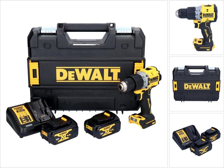 Produktbild DeWalt DCD 805 M2T Akku Schlagbohrschrauber 18 V 90 Nm Brushless + 2x Akku 4,0 Ah + LadegerÃ¤t + TS (Akkubetrieb)