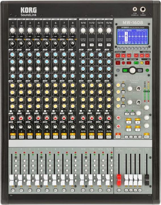 Produktbild Korg Mixer, Hybrid, 16 Kanäle, Natural Wood Seitenteile (Studio- und Livemixer)