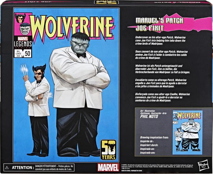Immagine prodotto Hasbro Wolverine 50° Anniversario Marvel Legends confezione da 2 figurine Marvel's Patch & Joe Fixit 15 cm