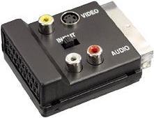 Actual product image Goobay Scart to Composite Video and S-Video Adapter, IN/OUT, with Scart pass-through (Video Switch)