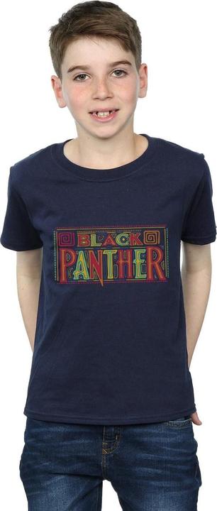 Immagine prodotto Maglietta con logo tribale Black Panther per ragazzi (140, 146)