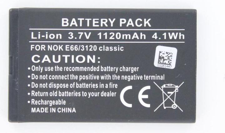 Produktbild AGI Handyakku kompatibel mit Nokia 6600I - Batterie/Akku - Schwarz - Lithium-Ion (Li