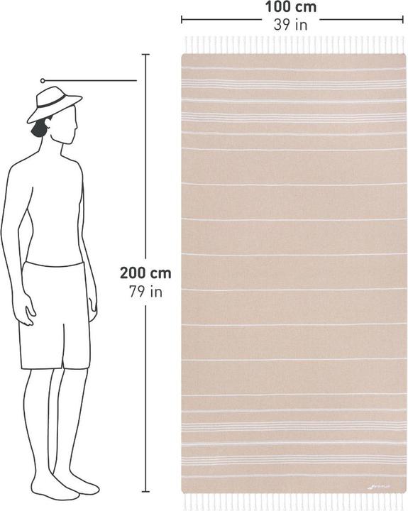 Image du produit Fit-Flip Hamamtuch Baumwolle Recycelt 100x200cm (200 x 100 cm)
