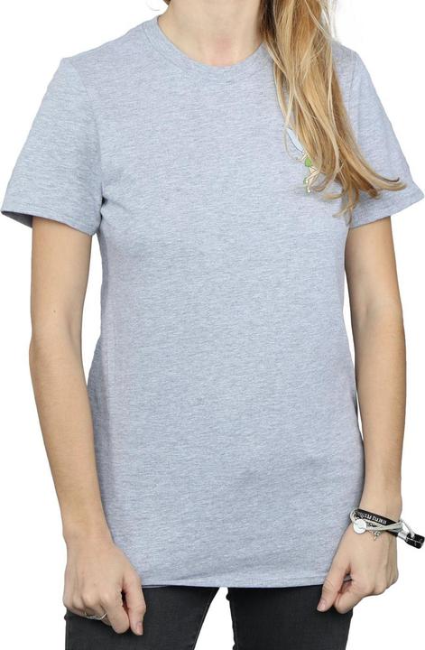 Actual product image Disney Womens/Ladies Tinkerbell Chest Cotton Boyfriend T-Shirt (3XL)