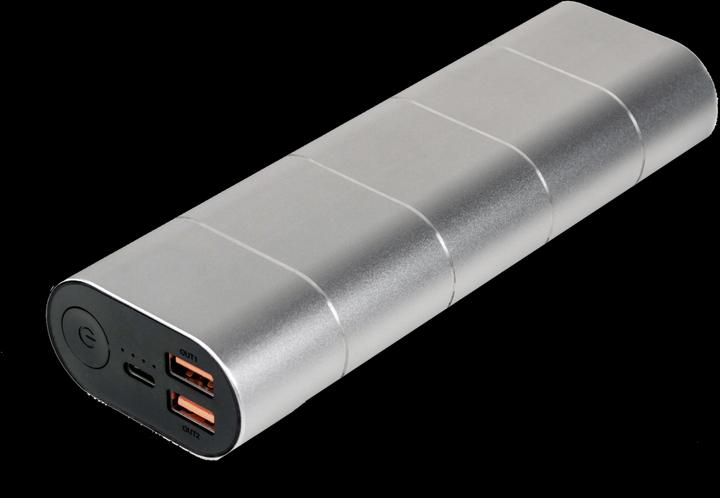 Actual product image Verbatim Powerbank grey/silver metal QC3 & USB-c (20000 mAh, 74 Wh)