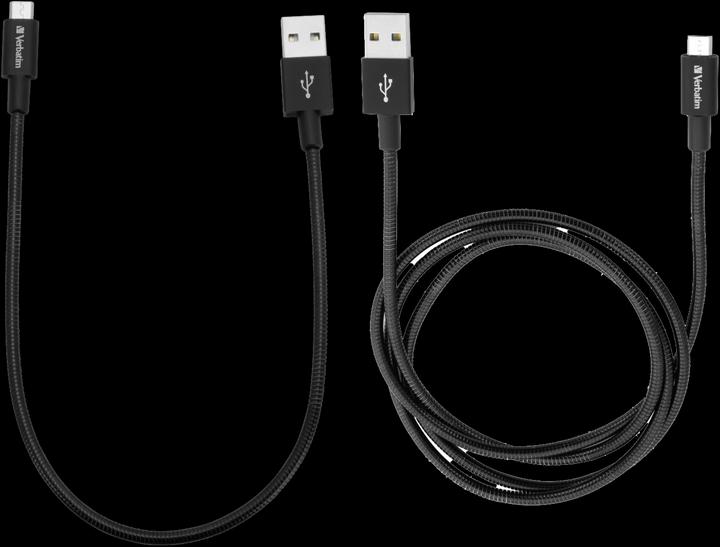 Actual product image Verbatim Micro USB Cable Sync & Charge 100cm black + 30 cm black (1 m, USB 2.0)