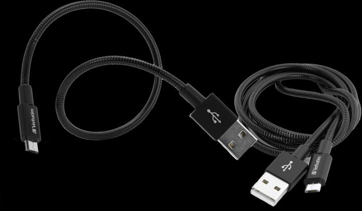 Actual product image Verbatim Micro USB Cable Sync & Charge 100cm black + 30 cm black (1 m, USB 2.0)