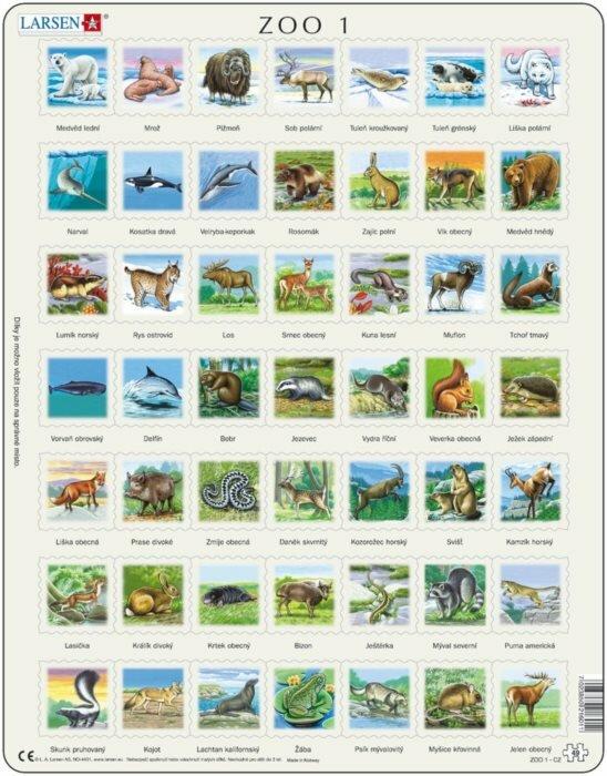 Produktbild Larsen Puzzle Tiere der nördlichen Hemisphäre (ZOO 1) 49 Teile (49 Teile)