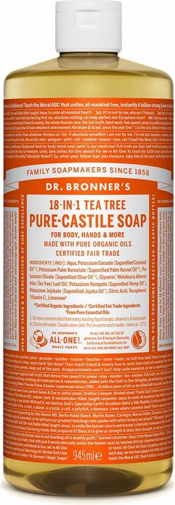 Actual product image Dr. Bronner's 18-IN-1 Tea tree (Liquid soap, 945 ml)