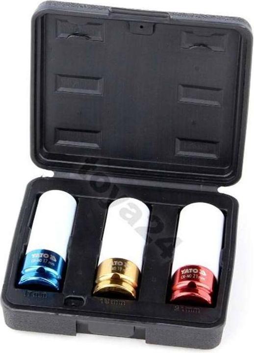 Actual product image Yato Profi Kraft 1/2" Steckschlüsselsatz für Alufelgen YT-1056 Schoneinsätze (1/2")