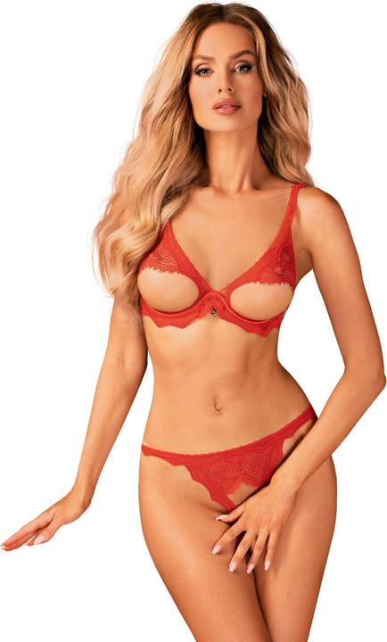 Produktbild Obsessive Bergamore 2teiliges offenes BHSet Rot (M/L)