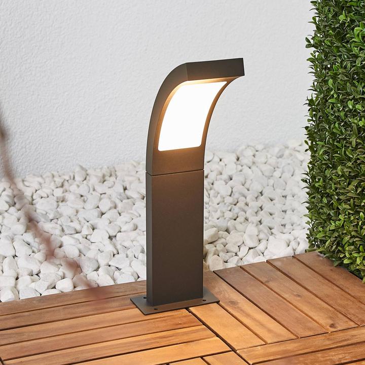 Produktbild Lucande Juvia Aussen Garten Leuchte H40 Graphite/Opal (520 lm, IP54)
