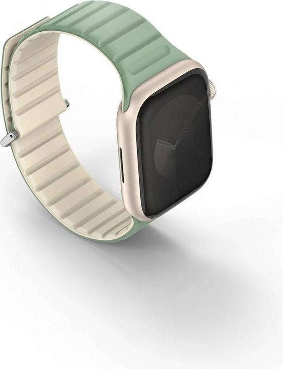 Actual product image Uniq pasek Revix Evo Apple Watch Series 1/2/3/4/5/6/7/8/9/SE/SE2 38/40/41mm Reversible Magnetic mięt (Stainless steel, Silicone)
