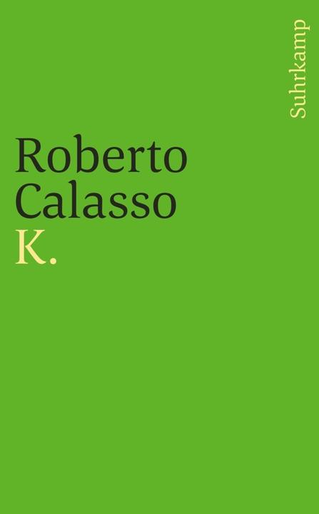 Actual product image K (German, Roberto Calasso, 2017)