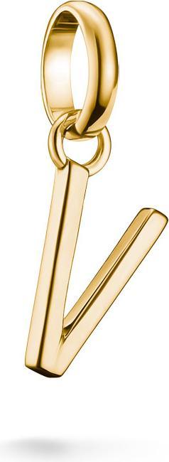 Thomas Sabo Charm-Anhänger Buchstabe V Connect vergoldet (Silber 925)