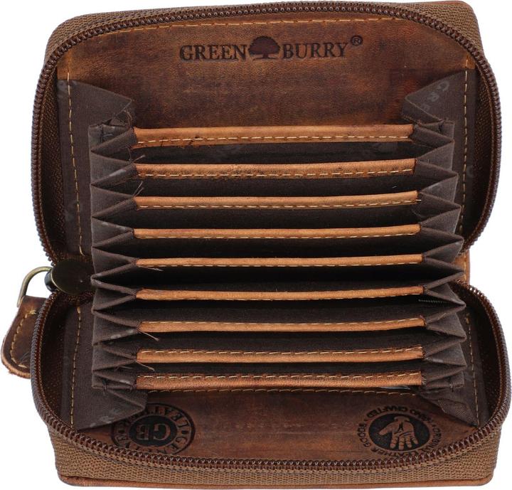 Actual product image Greenburry Vintage credit card holder RFID leather 7.5 cm