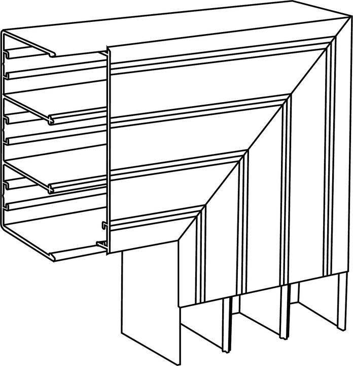 Produktbild Schneider Electric SE 5440348 FED Kanal Flachwinkel m Abdeckung 161/55 weiÃ RAL9016 Typ:FED-LS16155 (16.10 cm)
