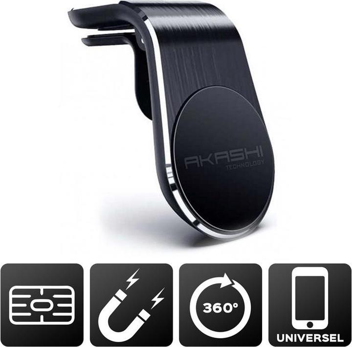 Image du produit Akashi Support Voiture Alu Aimante Pour Grille D Aeratio