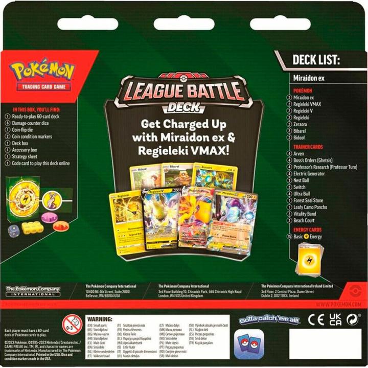 Image du produit Pokémon JCC : Deck Combat de Ligue Miraidon-ex (Anglais, Pont)