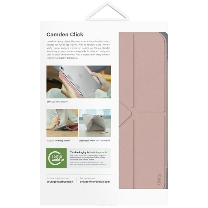 Actual product image Uniq Case Camden Click for iPad 11" A16 (2025) / iPad 10.9" 10 gen. (2022) pink (IPad 10.9")