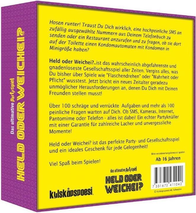 Actual product image Hero or Wimp? Card game (German)