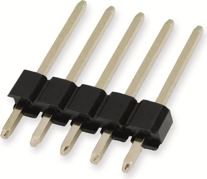 Actual product image Eneroid Male connector, gold-plated, 1x 5-pole, 10 pieces