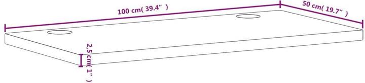 Immagine prodotto VidaXL Schreibtischplatte 100x50x2,5 cm Massivholz Buche,Material