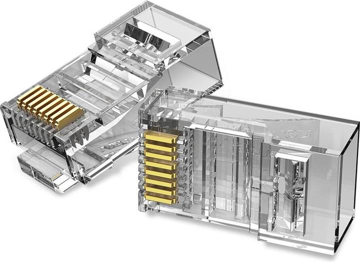 Actual product image Vention Modular RJ45 Cat.6 UTP Connector IDDR0-10 Transparent 10 pcs.