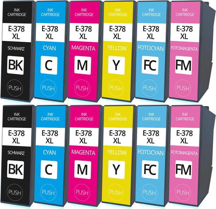 Produktbild Druckfuxx 12x TINTE PATRONEN 378 (Eichhörnchen) für Epson Expression Photo XP 85