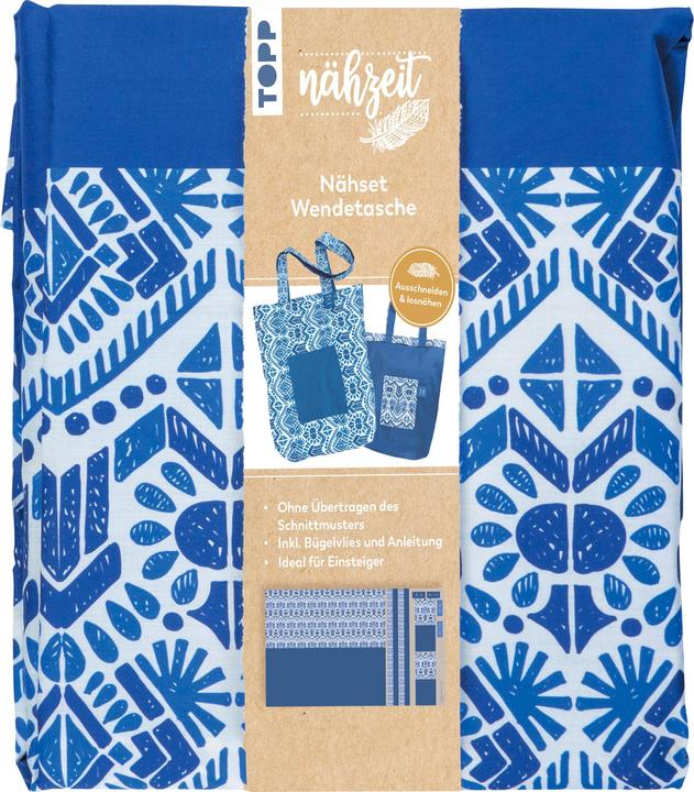 Topp Nähzeit "Nähset Wendetasche Blau/Weiss"