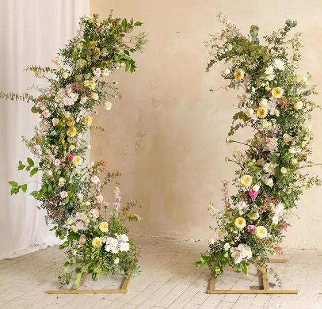 Image du produit Partydeco Support avec 2 demi-arcs, 200cm et 180cm - Set, Or