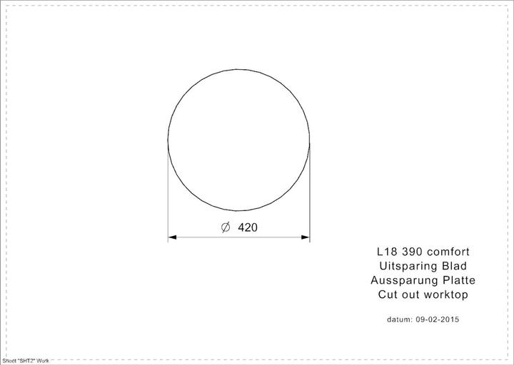 Produktbild Reginox Spülbecken, Edelstahl poliert Küchenspüle rund L18 390 Comfort ⌀ 44 R26076 (Unterbauspüle, 44 cm)
