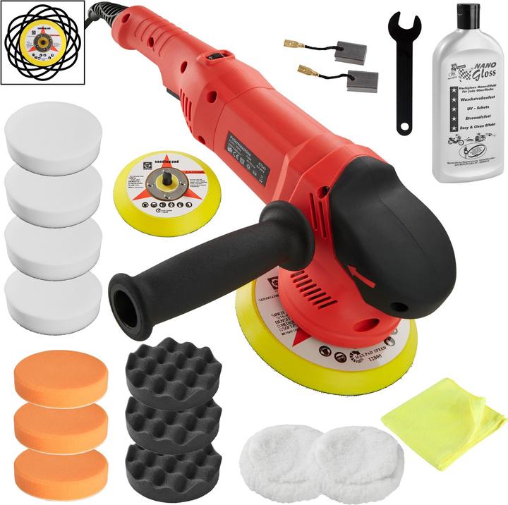 Produktbild tectake Poliermaschinenset (Exzenterpolierer, 710 W)
