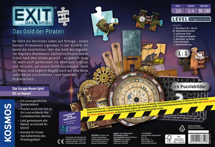 Actual product image Kosmos EXIT-The game+puzzle The of pirates (German)